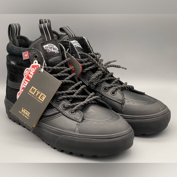 Vans Sk8 Hi Mte 2 Black/Black 3M Primaloft Hydroguard Boots Men’s 8 & 9 NEW - Picture 2 of 12
